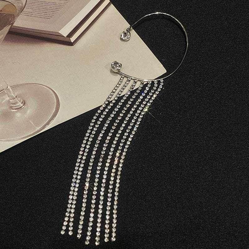 Long Pearl Tassel Earrings – Silver Elegance | ZA‑Zola - ZA-Zola