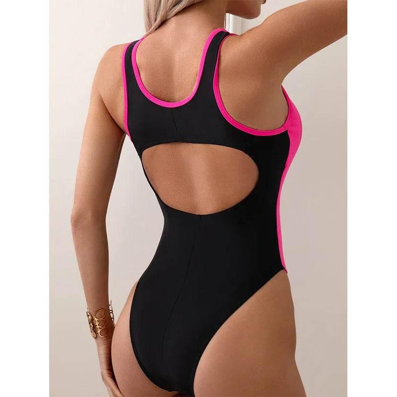 Women's High-grade Solid Color Sports Swimsuit Jumpsuit (S–XXL) - ZA-Zola