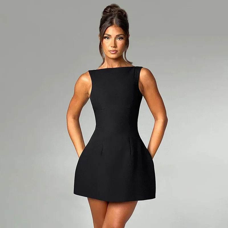Sexy Slim-Fit Backless Dress - Summer Sleeveless Short Dress - ZA-Zola