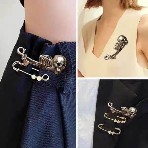 ZA-Zola Vintage Skull Brooch Pin Gothic - ZA-Zola