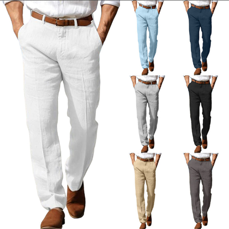 White pants displayed with various color options on a white background