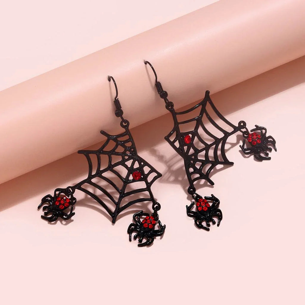 ZA-Zola Spider Web Earrings Gothic Chic - ZA-Zola
