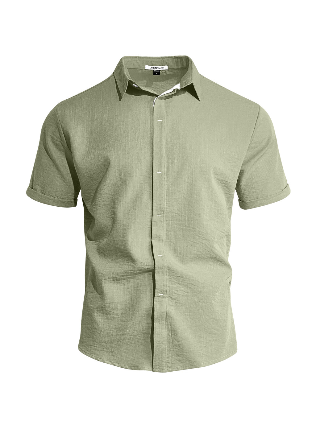 Gray short-sleeve shirt on a white background