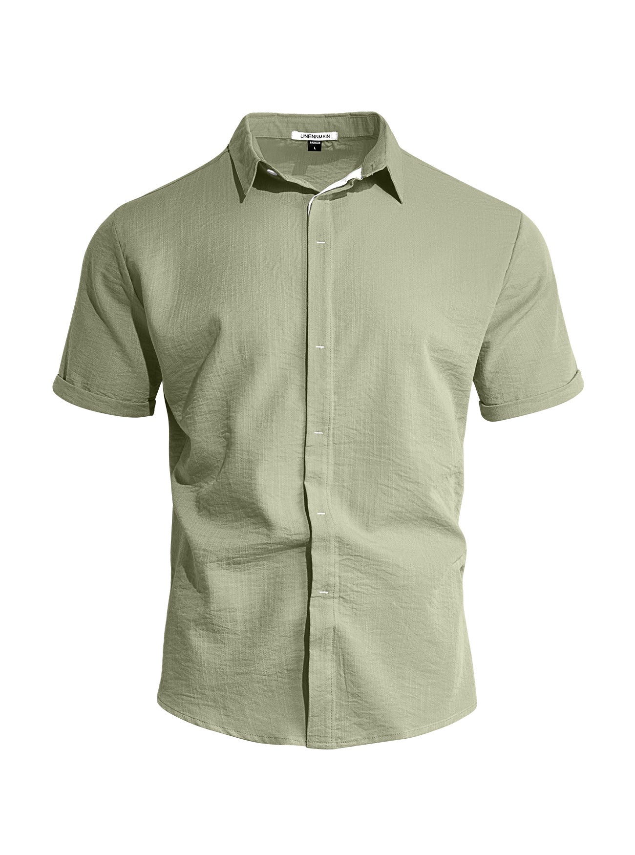 Gray short-sleeve shirt on a white background