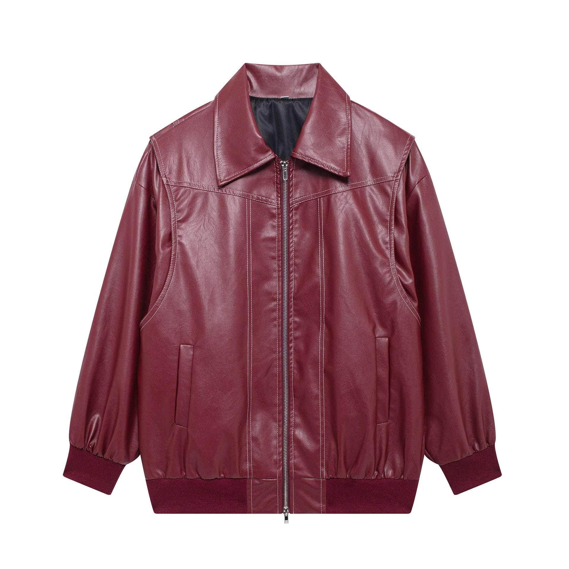 Women's Moto Biker Zip Jacket - Stylish & Sleek - ZA-Zola