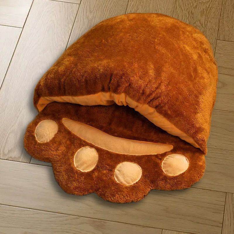 Bear Paw Cat Bed | Winter Warm Fluffy Pet Bed - ZA-Zola