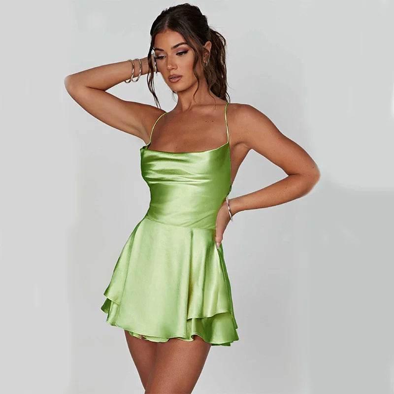 Sexy Suspender Skirt for Women - A-Line Backless Dress - ZA-Zola