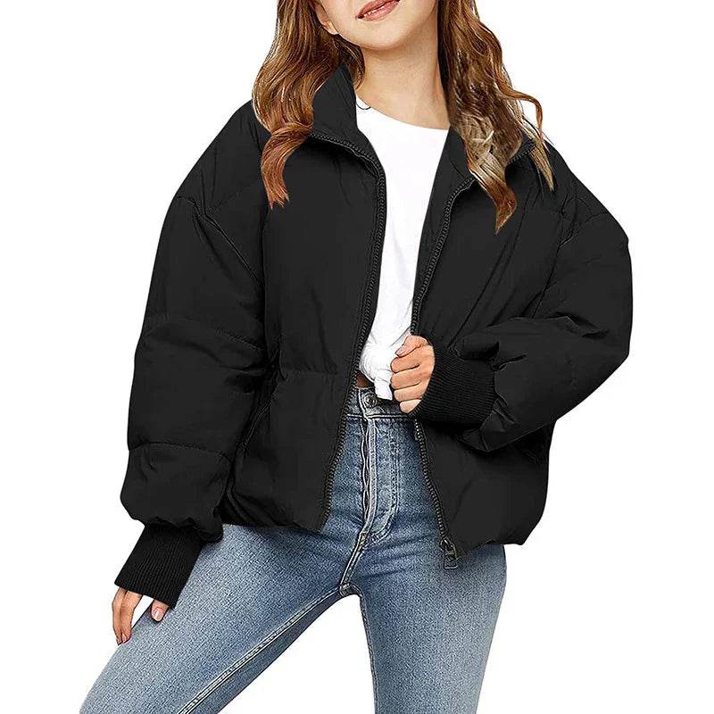 Casual Zipper Lantern Long Sleeve Padded Coat - ZA-Zola