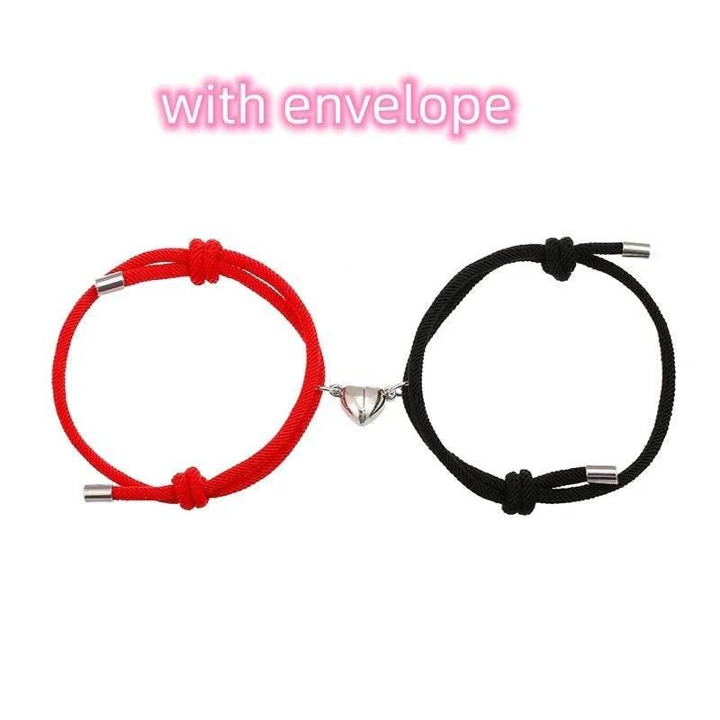 Magnetic Nylon Love Bracelet Pair – Adjustable Fit - ZA-Zola