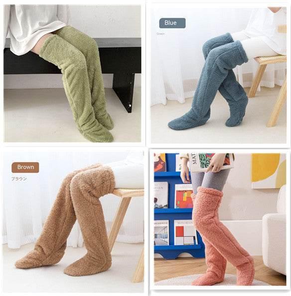 Comfort Over Knee High Fuzzy Socks – Warm Winter Stockings - ZA-Zola