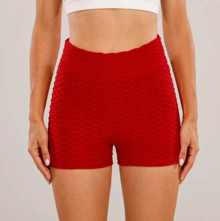High Waist Yoga Shorts for Women - Hip Lift & Solid Colors - ZA-Zola