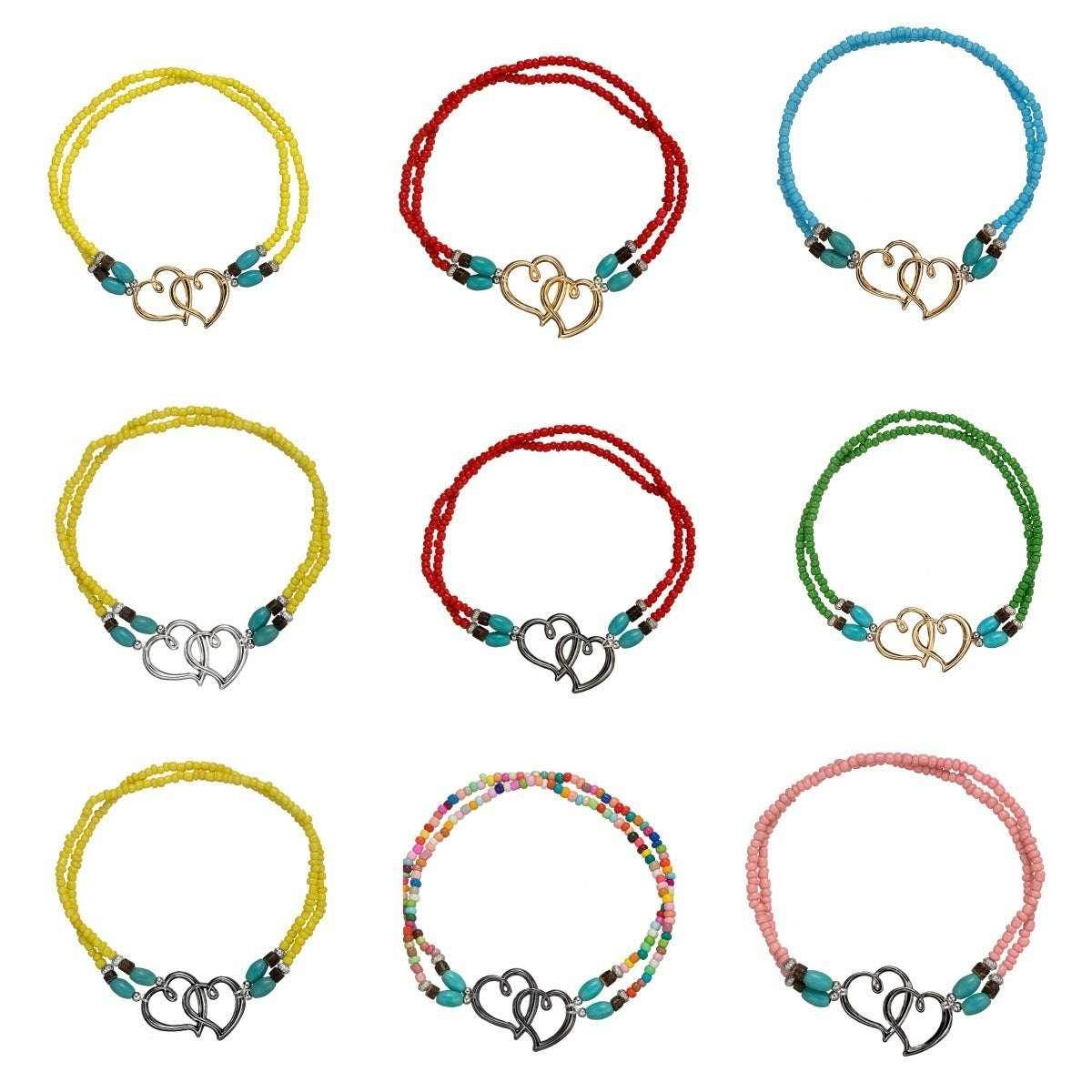 Double Heart Turquoise Anklet – Fashion Vacation Style - ZA-Zola