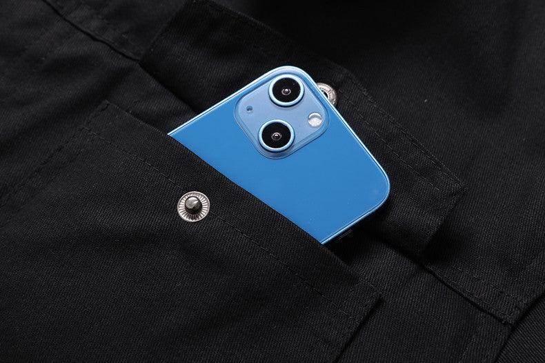 Men's Hooded Fleece-Lined Jacket - Mid-Length Overalls - ZA-Zola