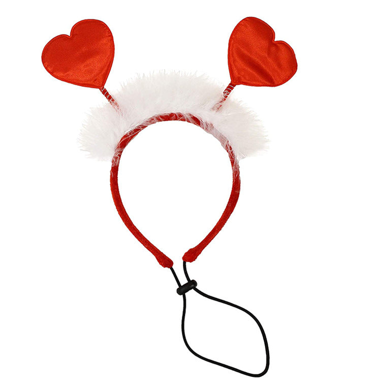 Valentine’s Day Pet Hairband – Stylish Dog & Cat Holiday Accessory