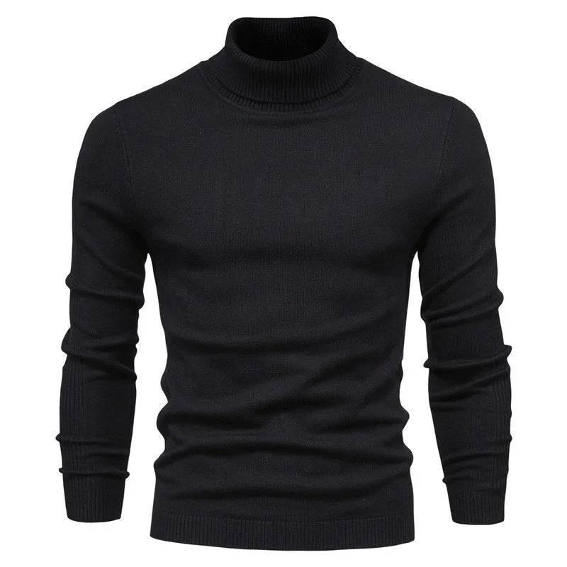 High Neck Men's Casual Knit Sweater – Warm & Stylish - ZA-Zola