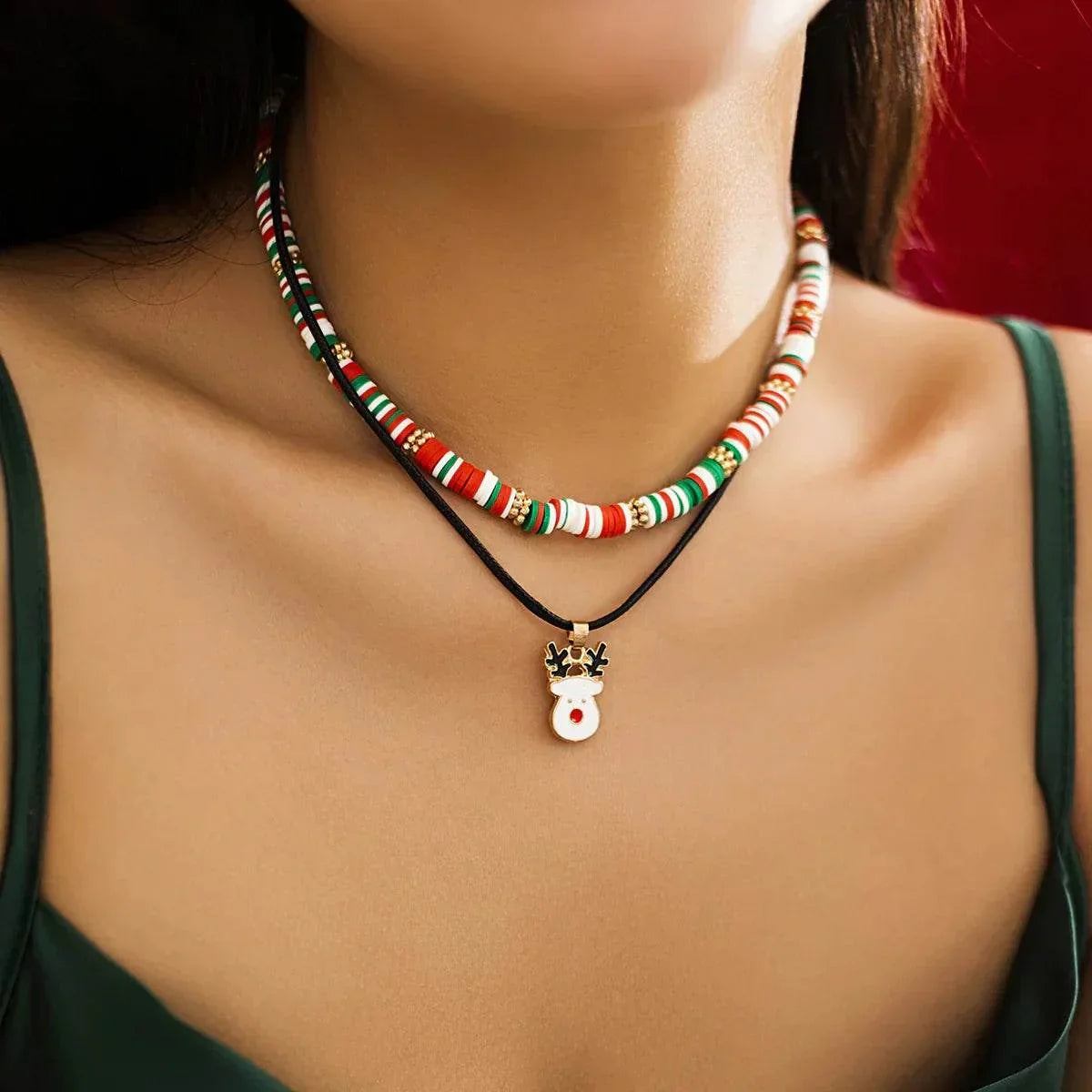 Shop Christmas Snowman Necklace – Festive Crystal Charm - ZA-Zola