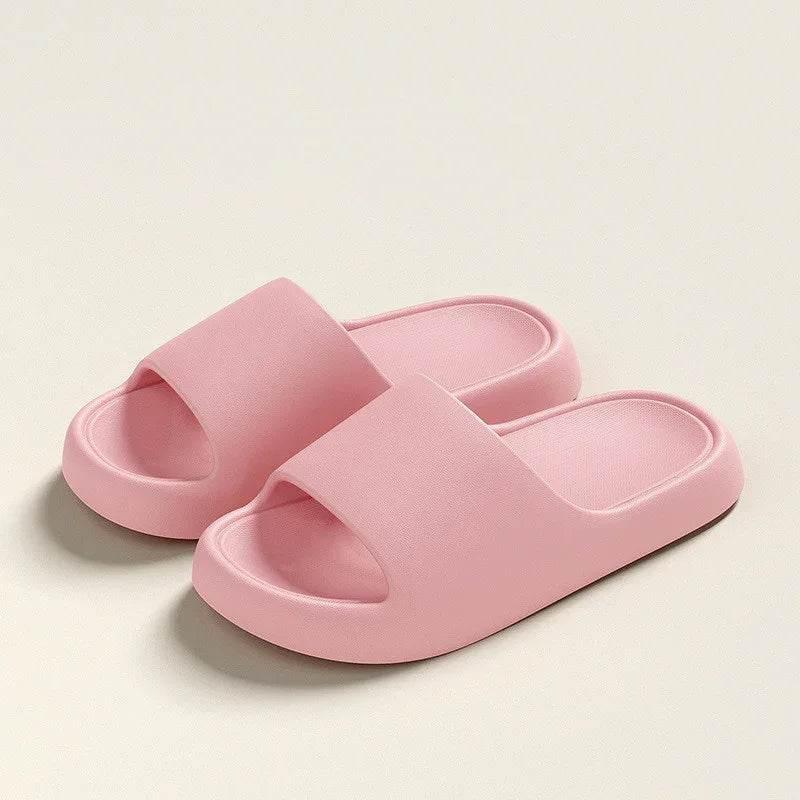 Solid Thick-Soled Slippers – Comfy Summer Footwear - ZA-Zola