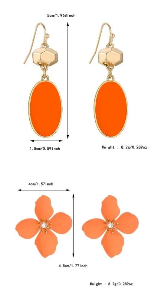 Buy Colorful Flower Stud Earrings -colorful flower earrings - ZA-Zola