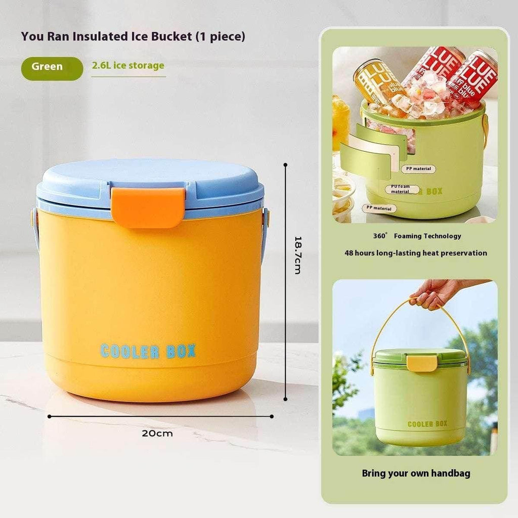 4L Camping Ice Insulation Barrel with Ice Plates - ZA-Zola
