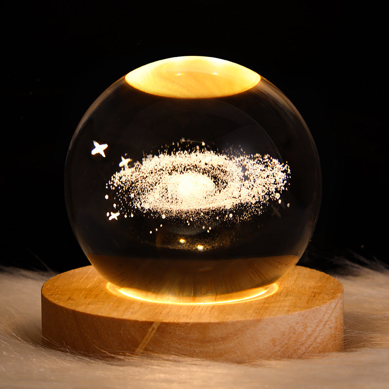 LED Galaxy Crystal Ball Night Light 3D Planet Moon Lamp | ZA-Zola