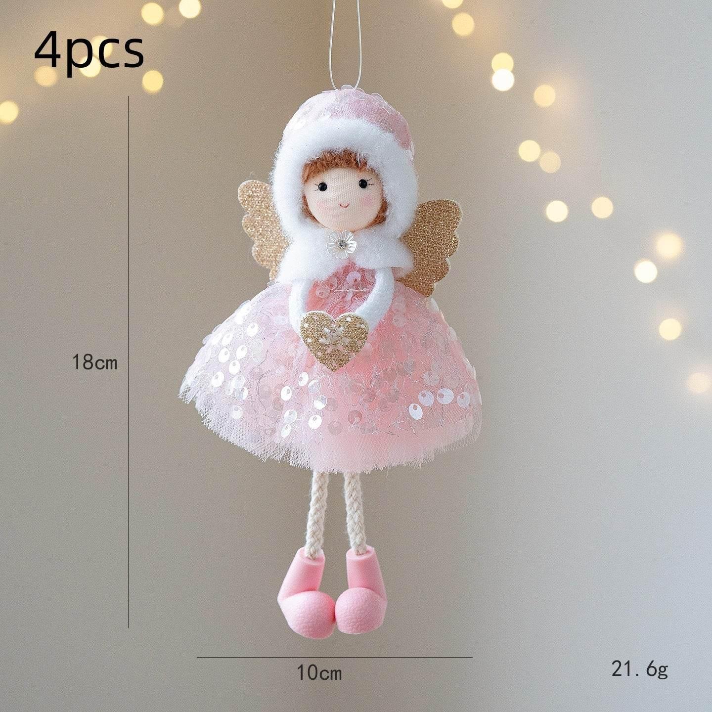 Christmas Angel Girl Pendant Winter Mesh Big Eyes Décor - ZA-Zola