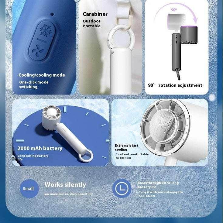 USB Rechargeable Ice Compress Handheld Fan - ZA-Zola