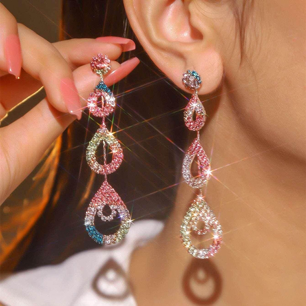 Fashion Rhinestone Long Earrings – Shop Now! - ZA-Zola