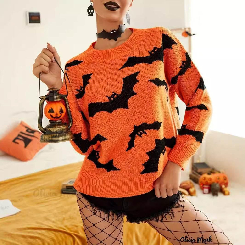ZA-Zola Women’s Halloween Jacquard Knit Sweater - ZA-Zola