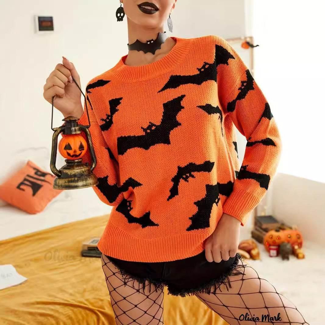 ZA-Zola Women’s Halloween Jacquard Knit Sweater - ZA-Zola
