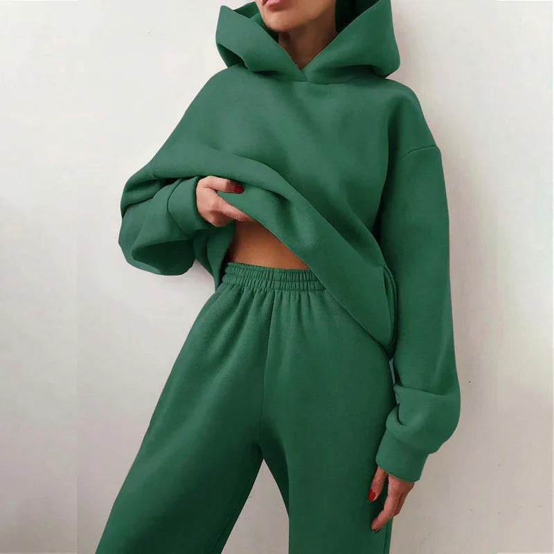 Simple Solid Color Hooded Suit – Shop Now! - ZA-Zola