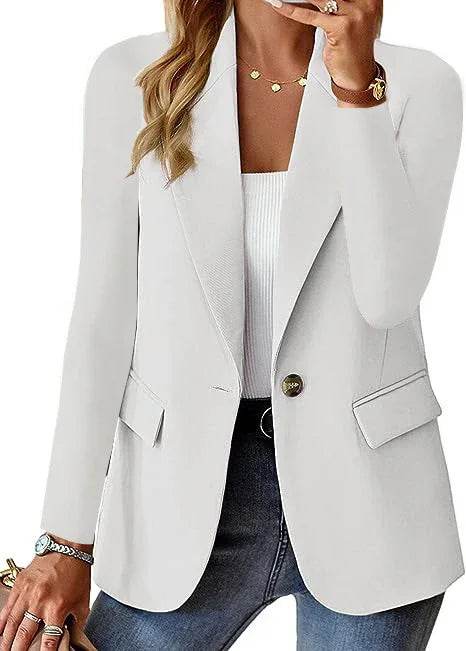 Women’s Autumn Solid Color Suit Jacket - ZA-Zola
