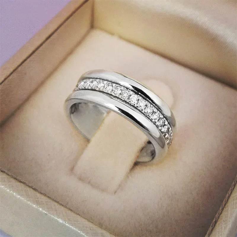 Gold Plated Zircon Geometric Ring for Women - ZA-Zola
