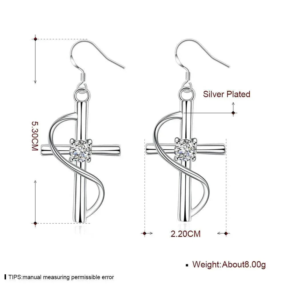 Elongated Cross Earrings – Trendy Women's Jewelry - ZA-Zola