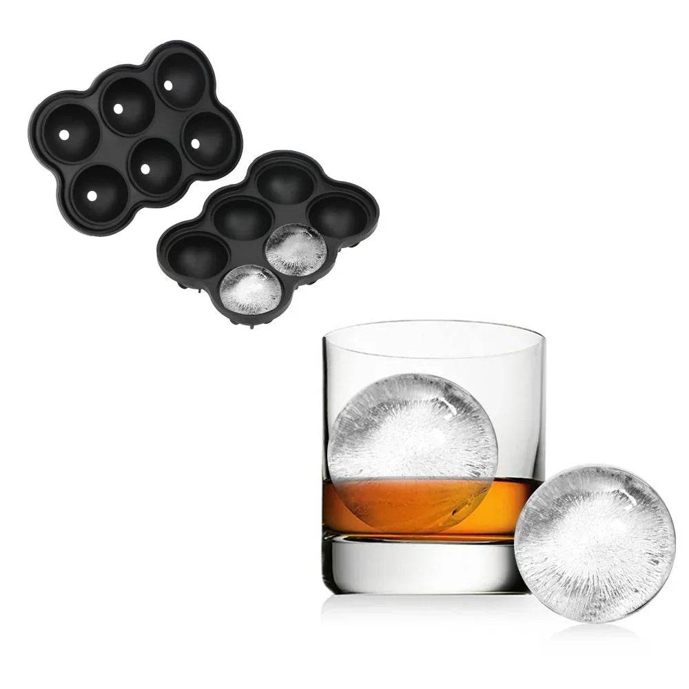 Large Silicone Ice Ball Tray – 6 Cell Sphere Mold - ZA-Zola