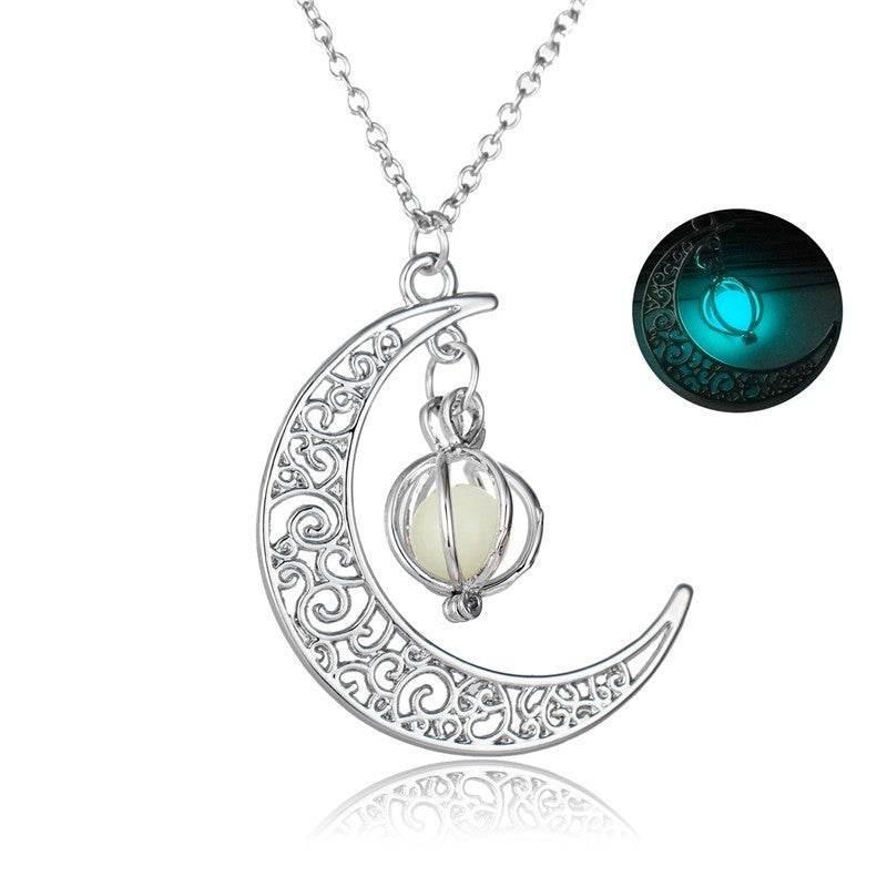 ZA-Zola Moon Glowing Stone Necklace - ZA-Zola