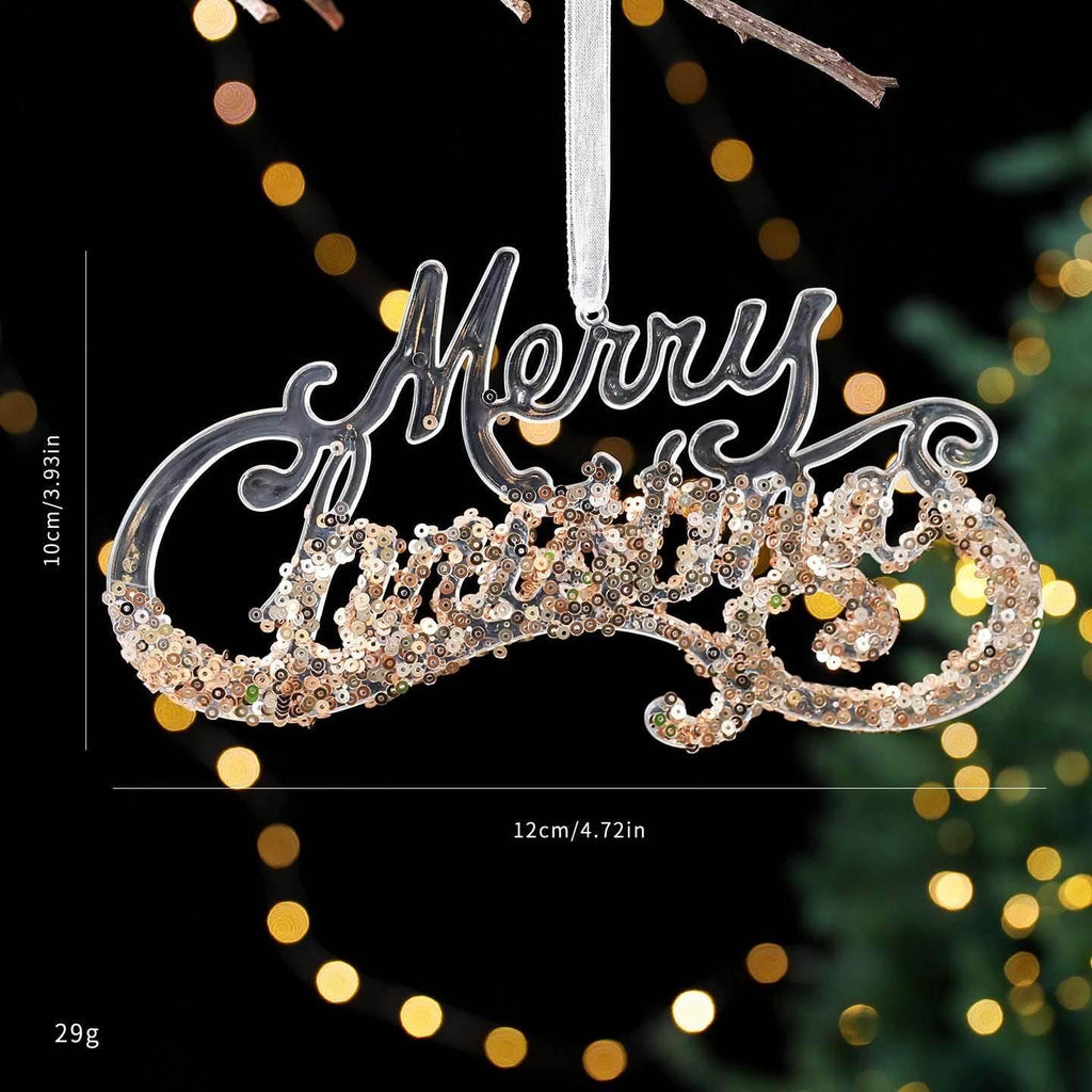 Sequined Acrylic Christmas Decoration Pendant Ornaments - ZA-Zola