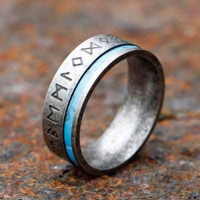 Viking Rune Ring Odin Norse Stainless Steel - ZA-Zola