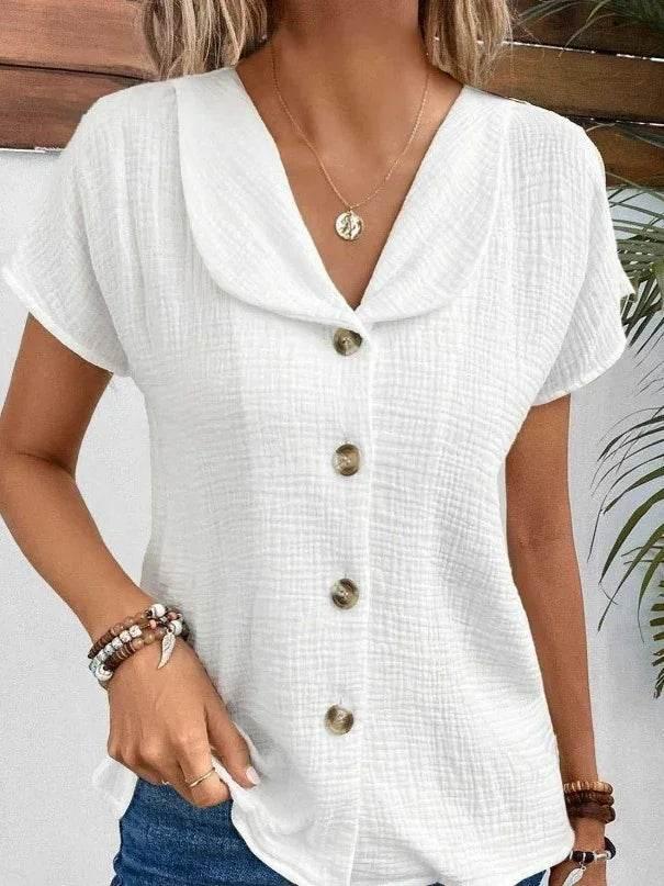 Summer Button Cardigan Top for Women – Loose Fit - ZA-Zola