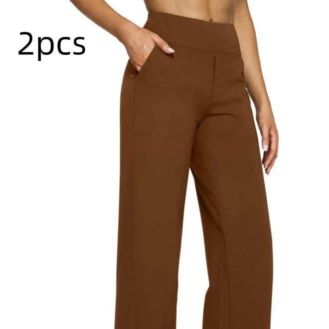 Brown pants with a white background