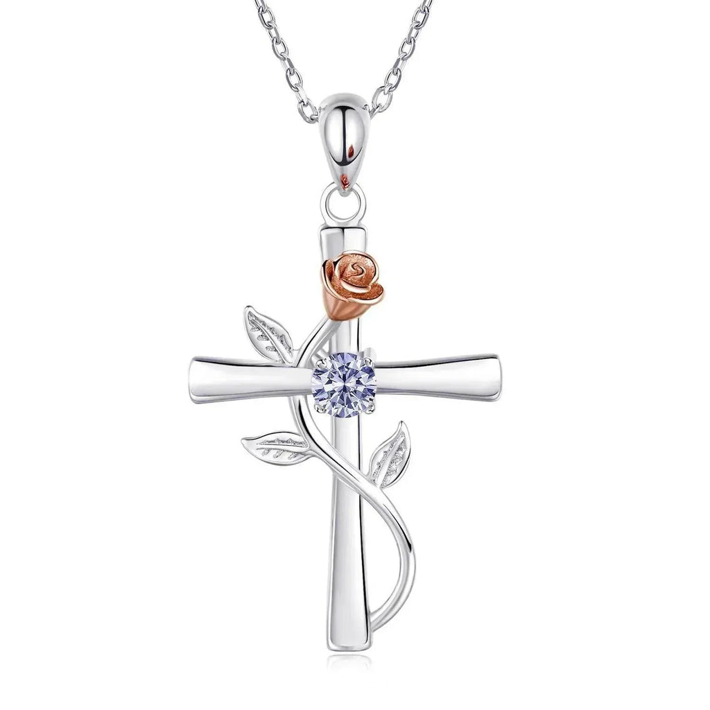 Shop Rose Cross Necklace – Perfect Gift Today! - ZA-Zola