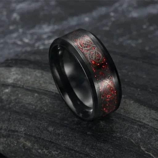 Asgard Basilisk Scale Wedding Ring – Titanium Steel - ZA-Zola