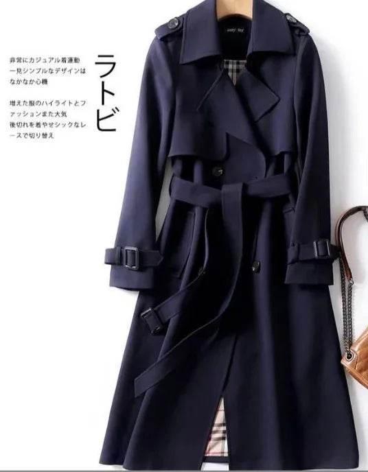 Double-Breasted Mid-Length Trench Coat for Women - ZA-Zola