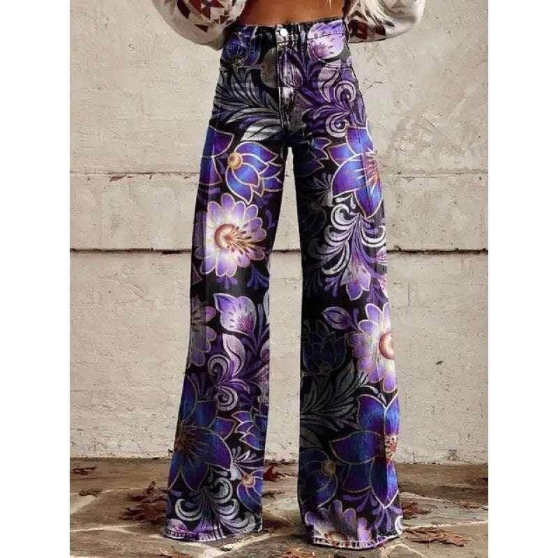 Printed Flared Pants – Street-Ready & Bold Vibe - ZA-Zola