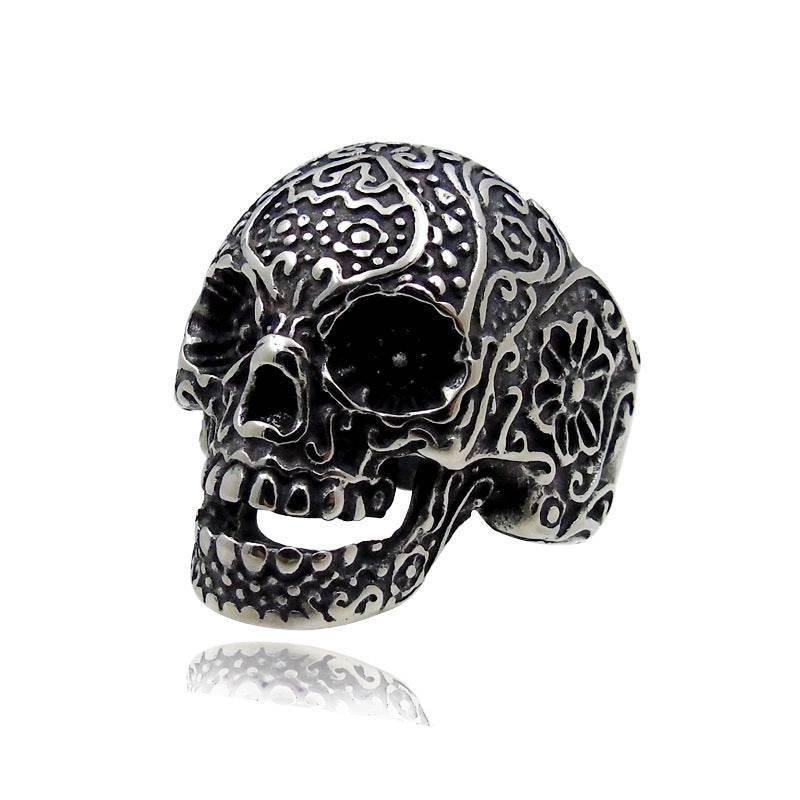 ZA-Zola Hip Hop Skull Ring Men’s Punk Style - ZA-Zola