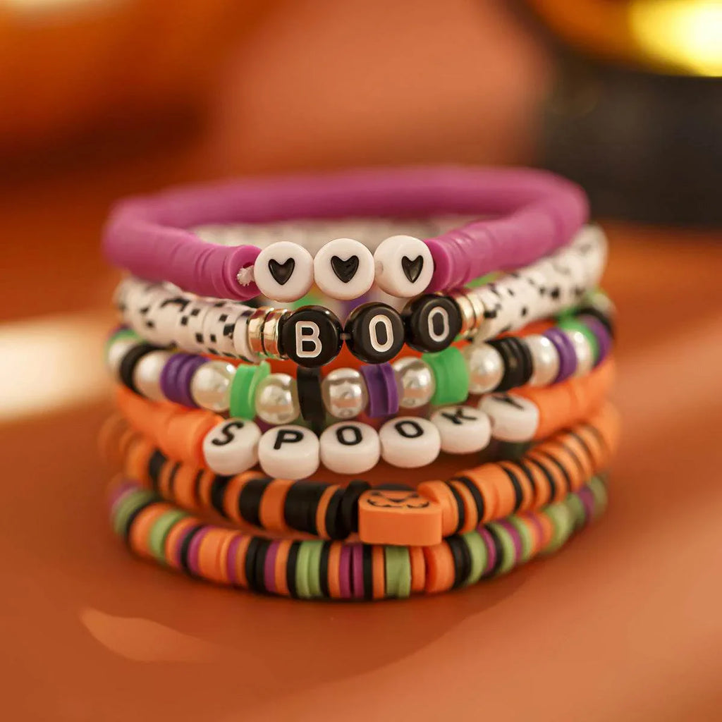 ZA-Zola Bat Crystal Pumpkin Bracelet Set - ZA-Zola