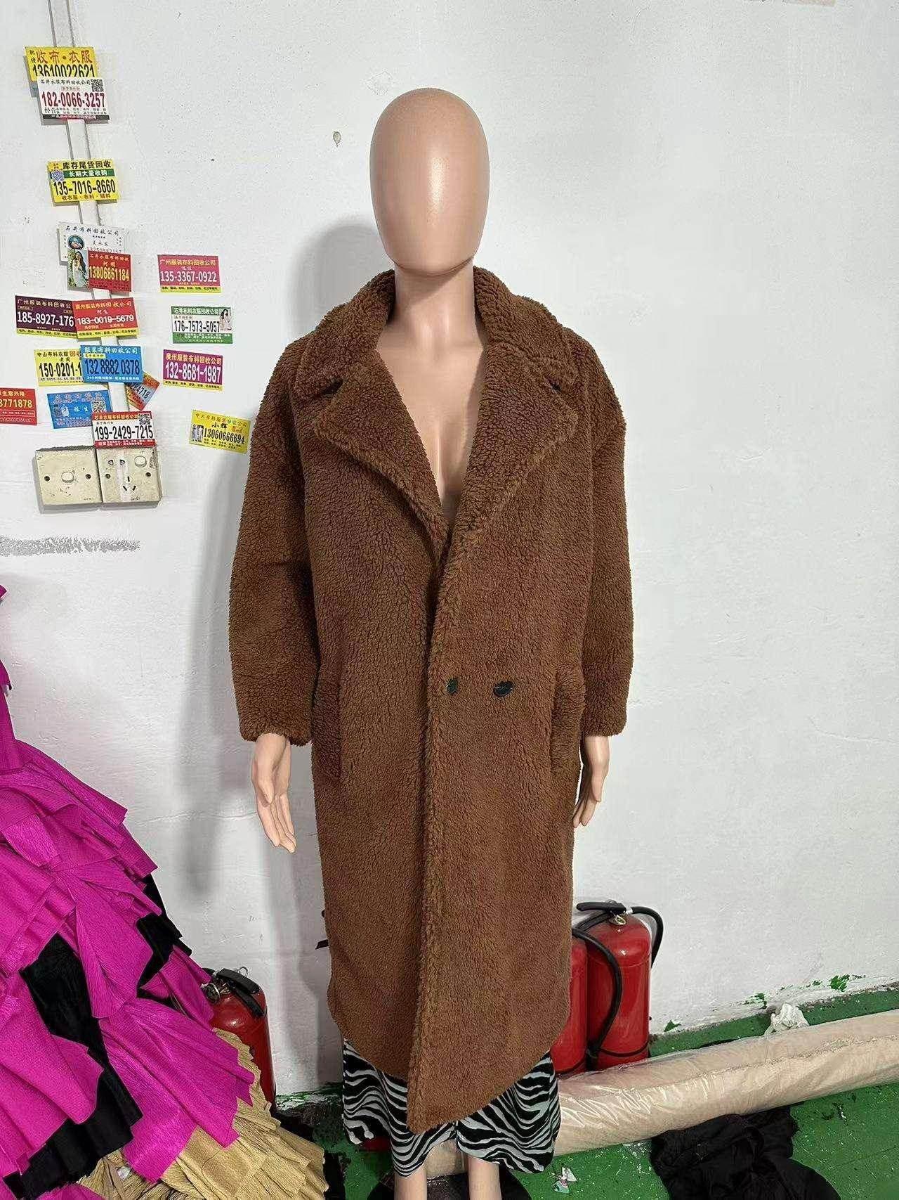 Lapel Lamb Fleece Coat with Pockets – Women’s Winter Coat - ZA-Zola