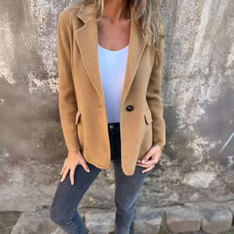 Short Blazer Jacket Women Winter Commuter - ZA-Zola