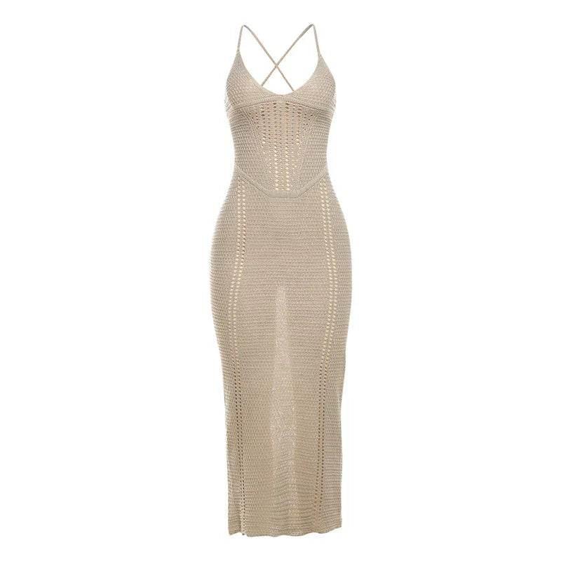 Fashion Backless Knitted Dress – Chic & Stylish - ZA-Zola