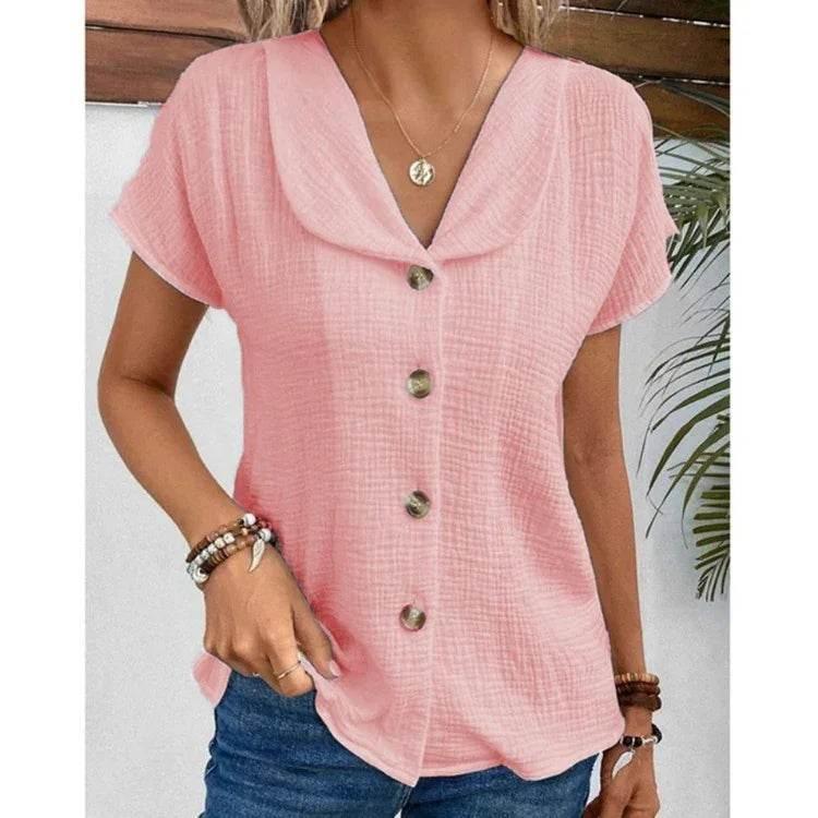 Summer Button Cardigan Top for Women – Loose Fit - ZA-Zola