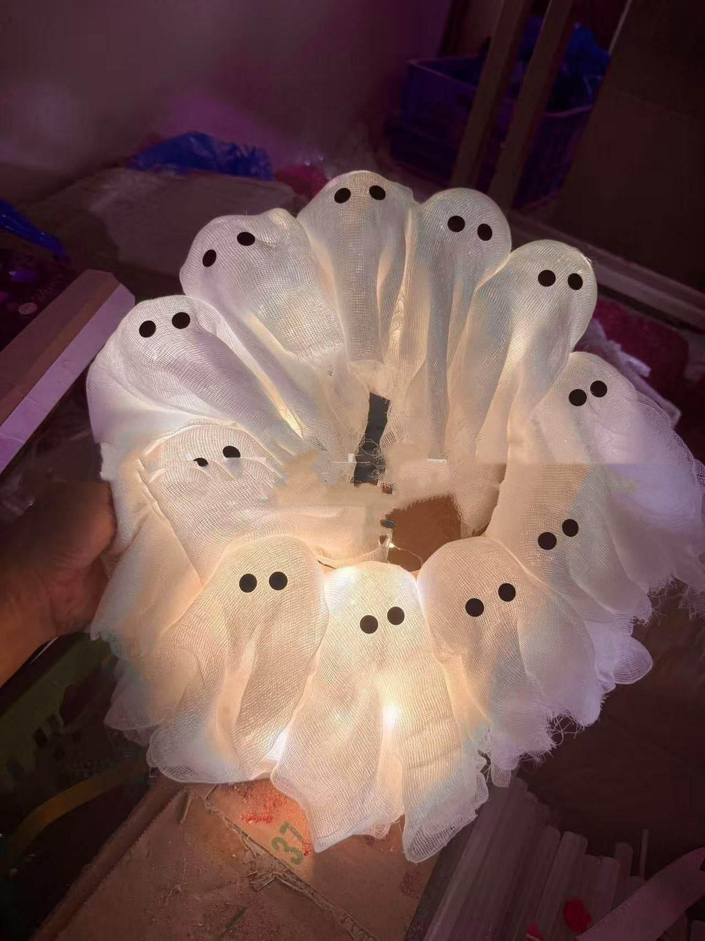 ZA-Zola Light-Up Ghost Garland Halloween Decor - ZA-Zola